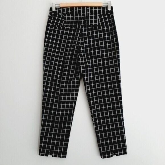 SHOJO | Crop Pants Neutral Window Pane Check Pattern Sz S - Picture 5 of 10